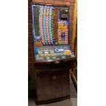 A Vivid electronic fruit machine, Card Shark, with a £25 jackpot, cabinet size 68cm x 179cm x