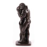 A 1986 Roland Chadwick sculpture bronzed figural group 'Lovers' signed and dated to base.