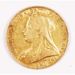 An Old Head Victorian sovereign, 1899, Perth mint