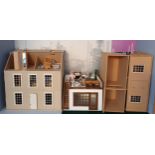 A scratch built partworks doll house from Del Prado, to incuddle a Georgian fronted house, with