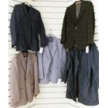 Men's coat, suits and jackets to include 1. Vintage Terylene ICI beige three piece suit, 55%