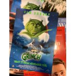 Approximately 300 film and tv promotional posters, to include The Grinch, Austin Powers