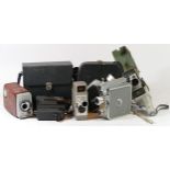 Twelve cine cameras, to include a Sankyo 8-Z, a Kodak M22, a Bell & Howell (x2), a Chinon 672, a