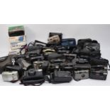 A collection of thirty five 35mm cameras, to include Canon Sure Shot Telemax, Rigoh FF-9, Olympus