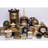 A collection of quartz and mechanical clock, to include wall clocks, carriage clocks, mantel clocks,