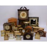 A collection of quartz and mechanical clocks, to include a Schmeckbecher wall clock, a Simpsons