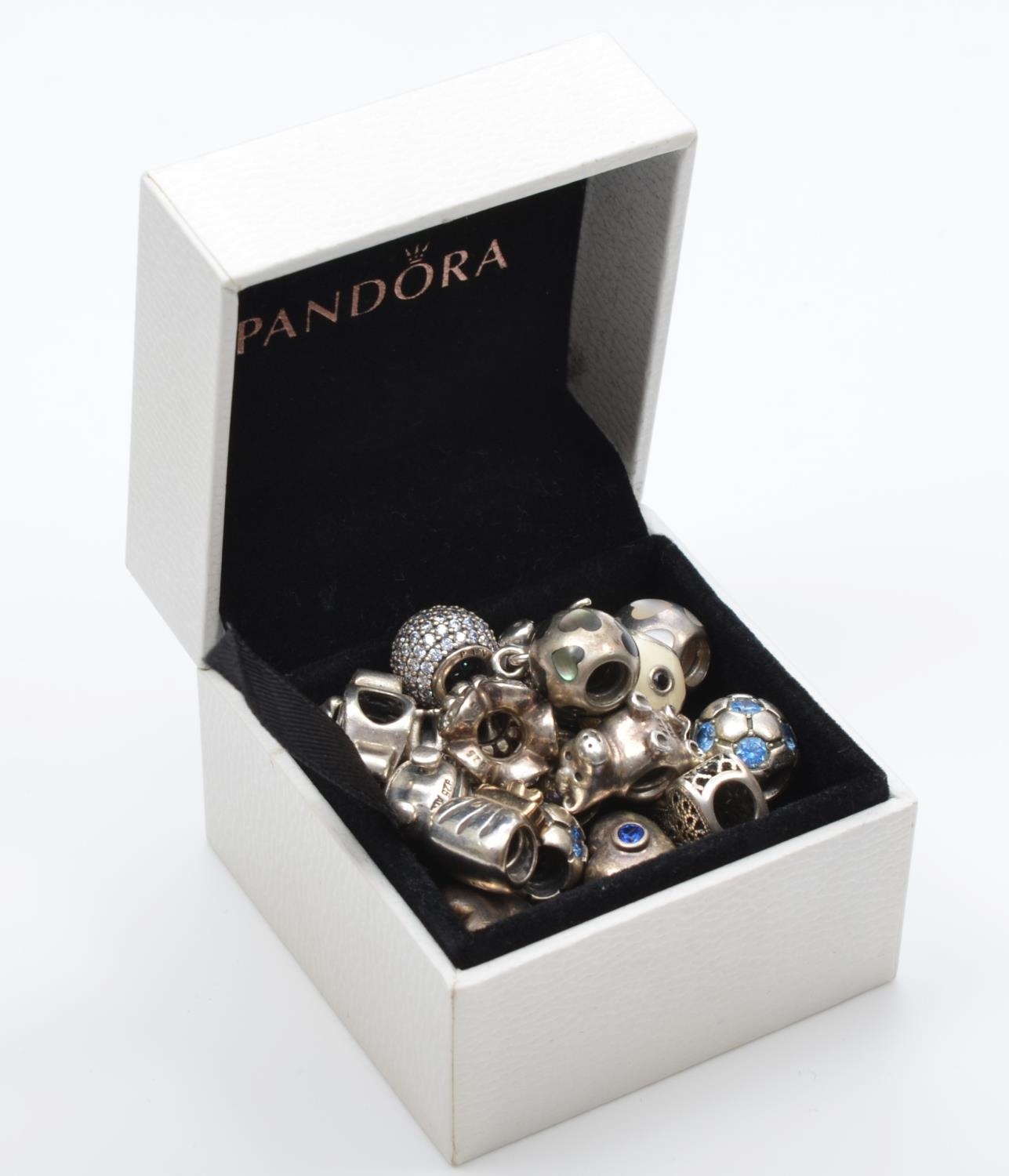 Pandora, twenty various charms, box, 63gm - Image 3 of 3