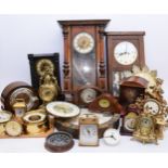 A collection of clocks, to include wall clocks, mantel, carriage and novelty, including mechanical