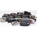 A collection of twelve 35mm compact cameras, to include Olympus Shoot & Go R, cased, Canon MC, cased