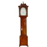 T. Pilch, North Walsham, a George III mahogany 'Norfolk' type 8 day painted dial longcase clock, the