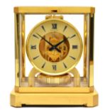 Jaeger LeCoultre, a gilt brass Atmos mantel clock, cal 528-8, serial number 438746, c.1975, the