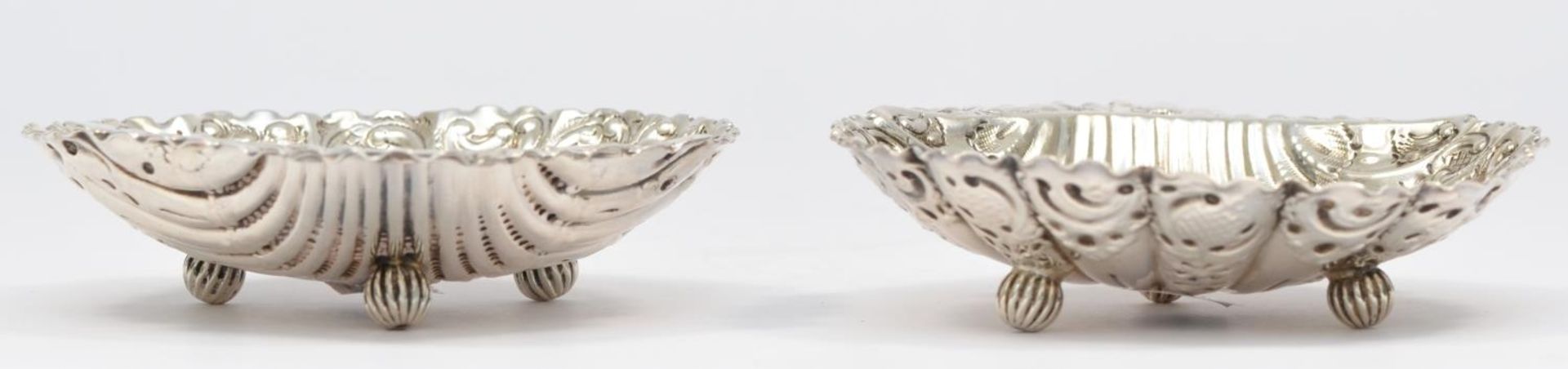 A Victorian Scottish silver pair of shell dishes, by Hamilton & Inches, Edinburgh, 1891, with - Image 2 of 4