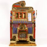 A Mills Firmans conversion Egyptian Bell Gold Sphinx slot machine, one arm bandit, c.1936, working