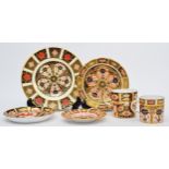 A collection of Royal Crown Derby Imari pattern 1128 china, to include a side plate, 16cm, another