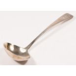 A George III silver provincial Old English gravy ladle, by Cattle & Barber, York 1810, 17.5cm, 56.
