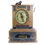 A Pierre Abel-Nau "Le Phenix" slot counter top slot machine / music box, c.1903, wooden case
