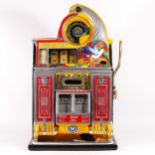 A Watling Rol-A-Top Birds Of Paradise slot machine, one arm bandit, c.1934, restored and working