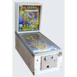 A Ten Stars flipper skill game / pinball machine, by Zaccaria, C.1976, works on a 10P coin,