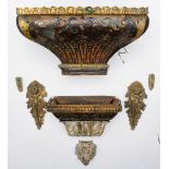 A 19th century French boulle bracket, red tortoiseshell and gilt brass with ormolu mounts, for