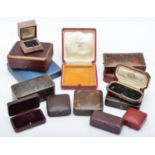 17 Assorted antique jewellery boxes.