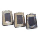 Three Britannia standard silver photograph frames, London 2014, 11.5 x 8cm