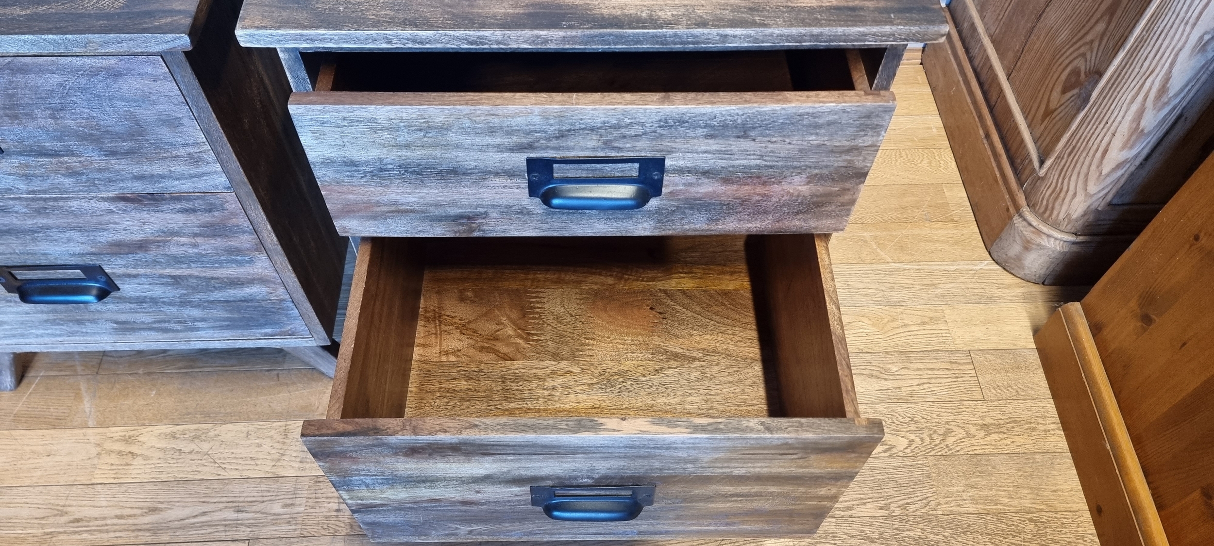 A pair of Indian hardwood bedside cabinets, 51 x 62 x 40cm - Image 2 of 2