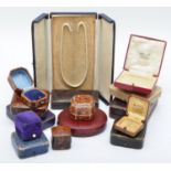 16 Assorted antique jewellery boxes.