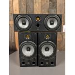 A pair of Monitor Audio bookshelf speakers, Bronze 2, together with a Monitor Audio Sub, no