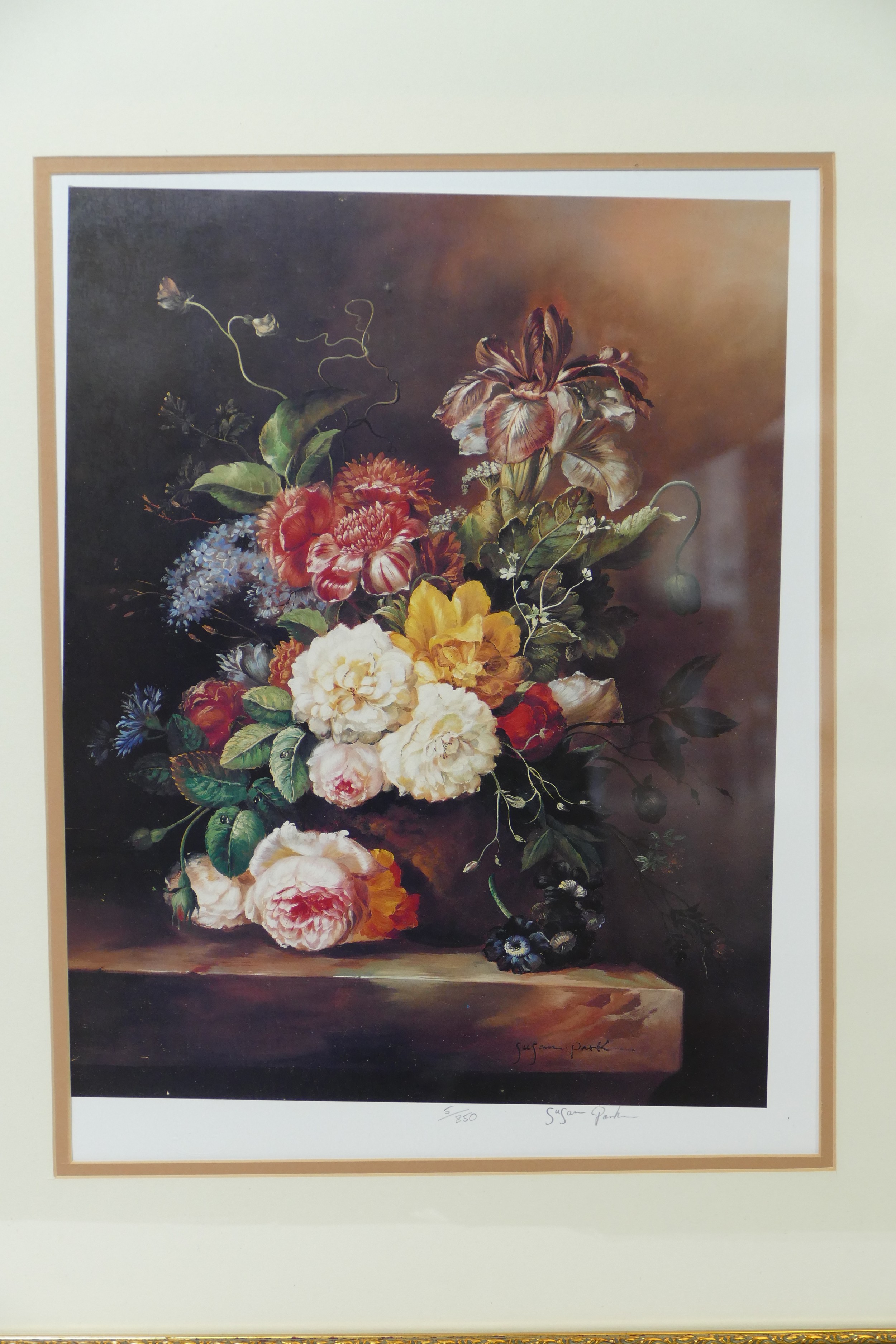 Two limited edition prints, both 5/850, pencil signed by artist Susan Park, in glazed gilt frames, - Image 2 of 5