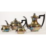 A silver plated four piece tea and coffee service, by Viners.