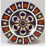 A large Royal Crown Derby porcelain Imari pattern plate, 1128. 27cm diameter.