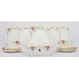 A Shelly tea set, consisting of six cups with saucers, together with six 7 inch side plates, art
