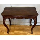 A 19th century George II style mahogany console table, the moulded top with re-entrant corners above