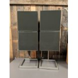 A pair of Bang & Olufsen Beovox S50 speakers, with stands, 26 x 78 x 26cm