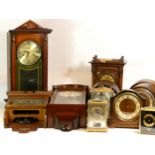 A collection of mechanical and quartz clocks, to include mantle clocks, carriage clocks, bracket