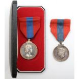 Two Imperial Service Medals, ERII awarded Reginald Henry Fishel, cased and George VI Adolphe