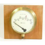 A brass cased British Railways locomotive steam pressure gauge, face marked 'B.R. (Std) and red