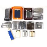 A collection of thirteen Ronson pocket gas cigarette lighters, circa 1980s/90s.