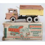 A Magic Marxie toy Scissor Dump Truck, with original box, 52cm long, together with a smaller English