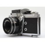 A Exakta VX1000 35mm film camera, with a Meyer-Optik Gorlitz 50mm f2.8 lens