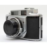 A Minolta A.2 35mm film camera, with a Rokkor 45mm f2.8 lens
