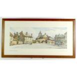 A framed carriage print, Crowland, Lincolnshire, Kenneth Steele.