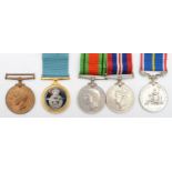 Five various medals, George V Special Constable, James Hopkins, WWII pair and two others