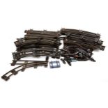 A substantial collection of O gauge track, to include points, straights, curves and more