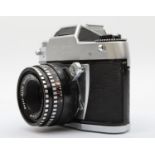 A EXA 500 35mm film camera, with a Meyer-Optik Gorlitz 50mm f2.8 lens