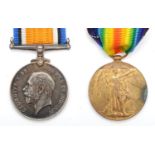 WWI medals, pair, War and Victory, awarded to 72848 Dvr. W. Davis R.A.