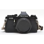 A Pentax MG 35mm film camera, in black colourway, body only, working