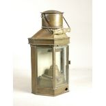 A brass ships lamps, stamped Eli Griffiths & Sons, stamped with makers mark and 1912, brass with