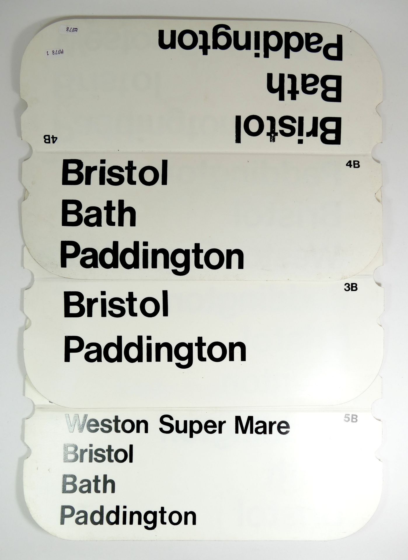 Three plastic window destination display boards, used in late 1970's on the first high speed - Image 2 of 2