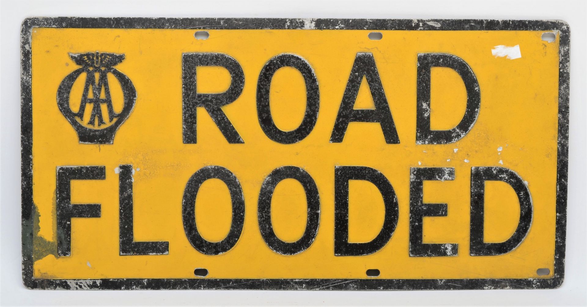 An AA ROAD FLOODED alloy sign, 30.5 x 61cm.